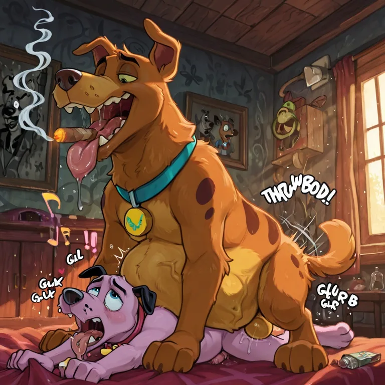 Courage the Cowardly Dog in Wild Group Scene