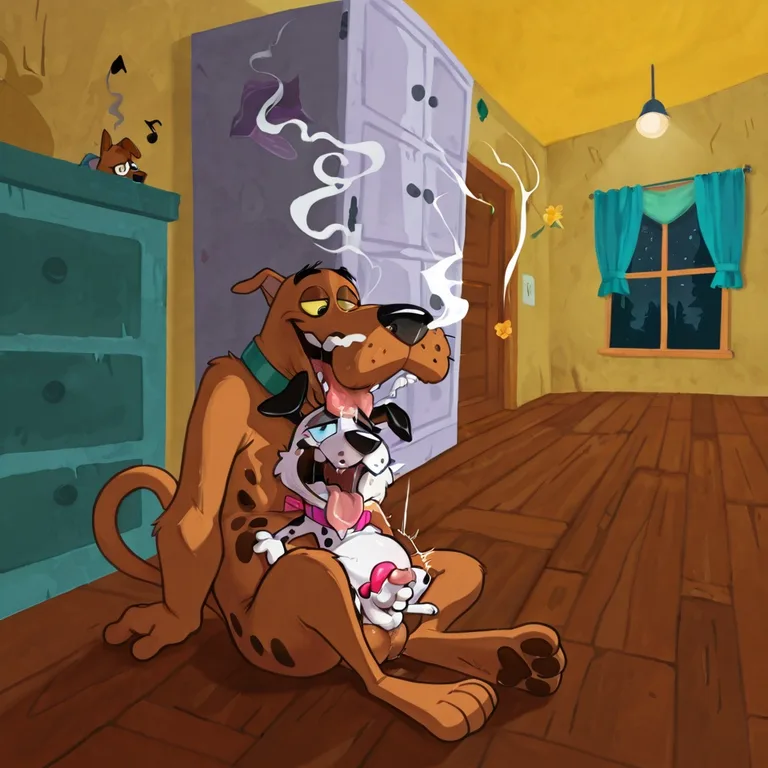 Courage the Cowardly Dog in Toony Gay Vore Orgy