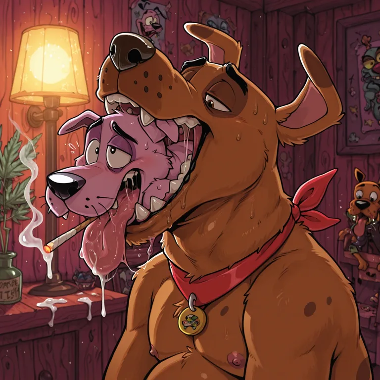 Courage the Cowardly Dog: Intoxicated Toony Anthro