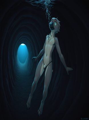 Crow Shifter in Underwater Tunnel
