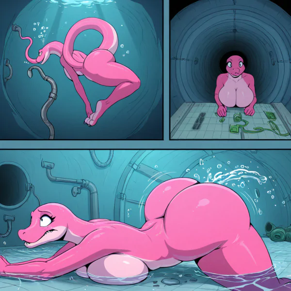 Anthro Cobra in Sewer Environment