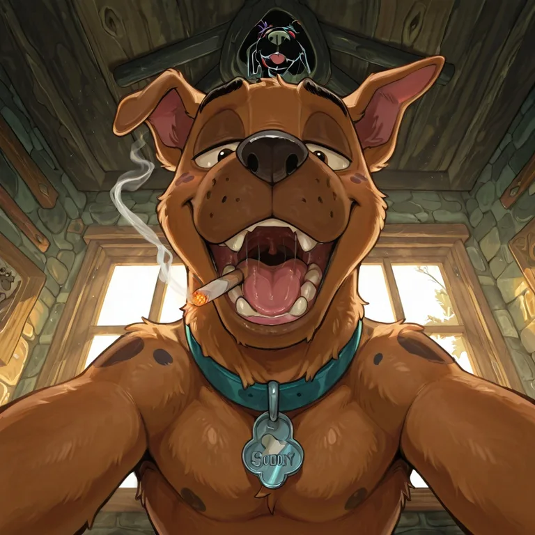 Courage and Scooby Smoking Marijuana Together