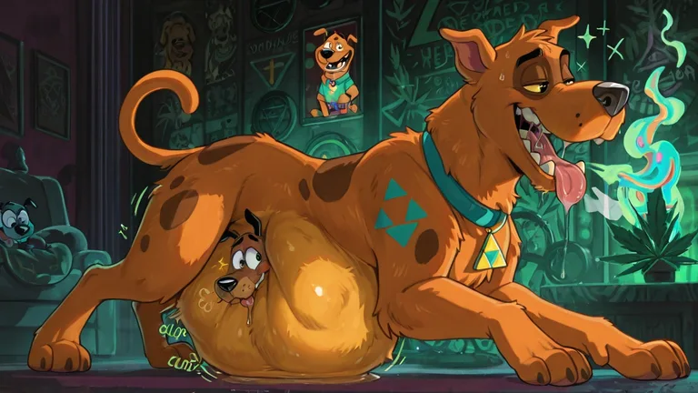 Rainbow-Furred Courage the Cowardly Dog