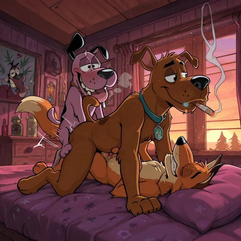 Courage the Cowardly Dog as a Stoned Fox