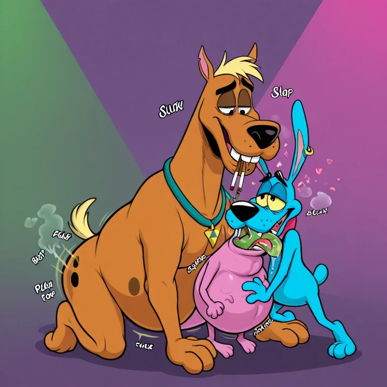Courage the Cowardly Dog in Romantic Stoner Scene