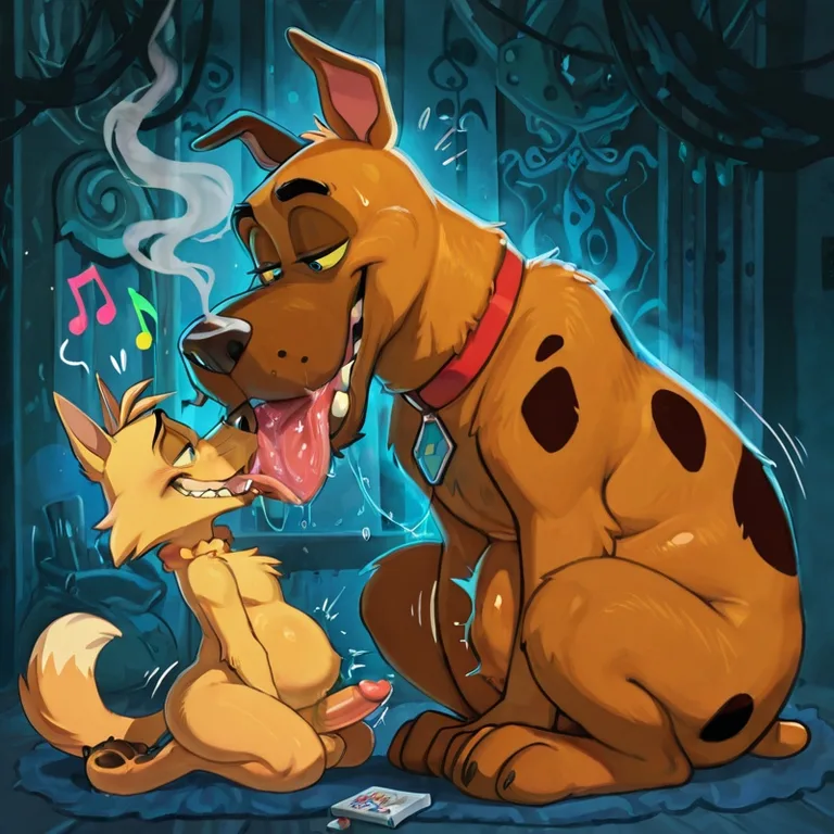 Courage the Cowardly Dog in Ecstatic Vore Scene