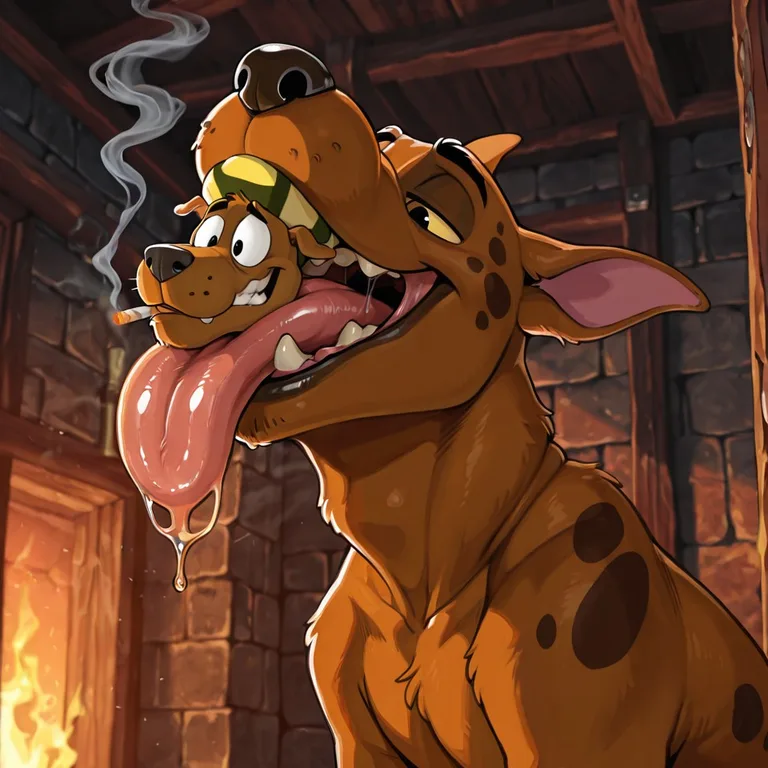 Scooby Doo Swallows Courage the Cowardly Dog Whole Swallowing Courage The Cowardly Dog