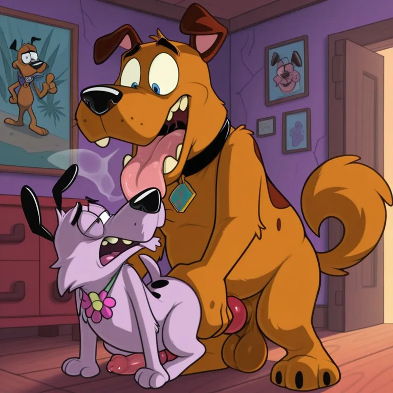 Courage the Cowardly Dog Stoner 90s Toon Style