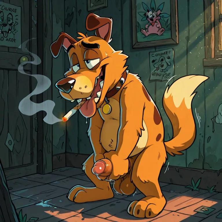 Courage the Stoned Toony Dog