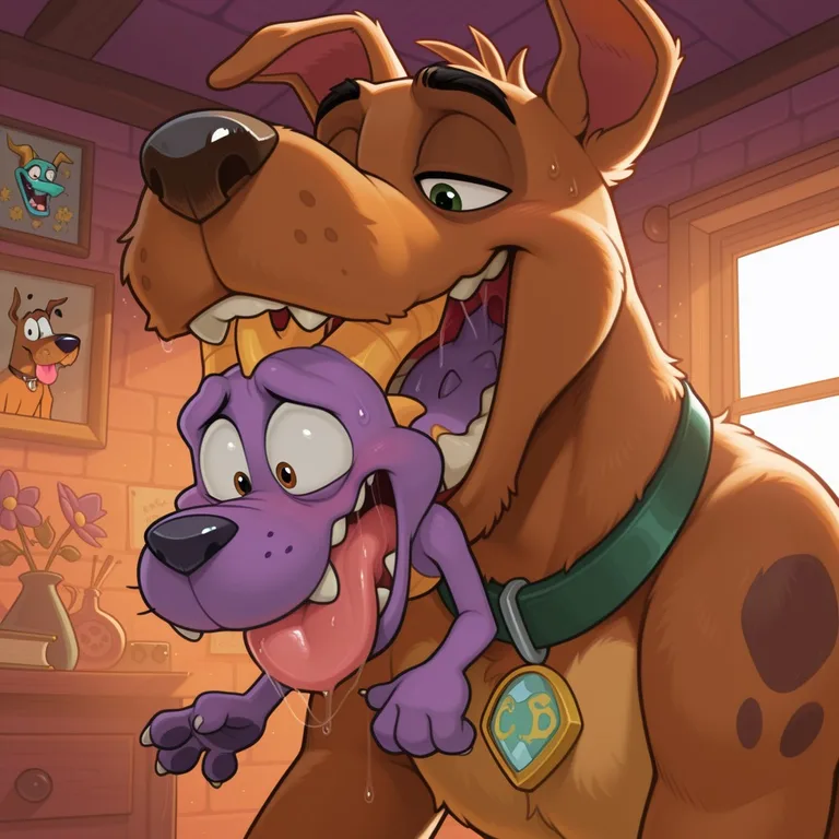 Courage the Cowardly Dog and Spyro Dragon in Forest