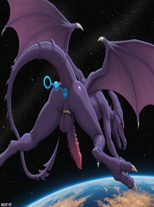 Alien Cockring Warrior in Space