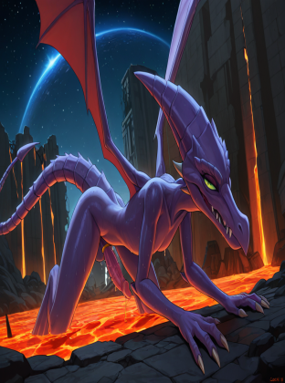 Alien Creature Teasing in Steamy Ruins