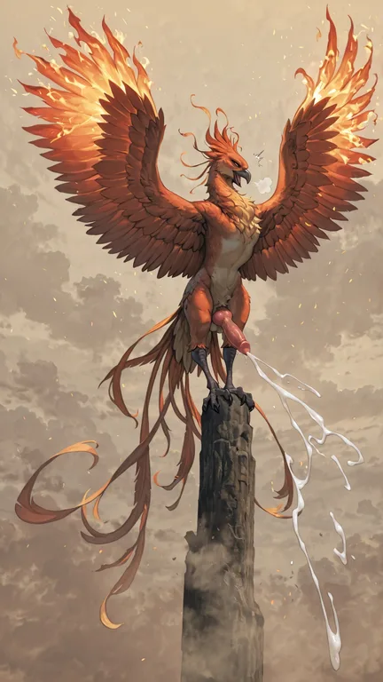 Majestic Phoenix in Fiery Ejaculation