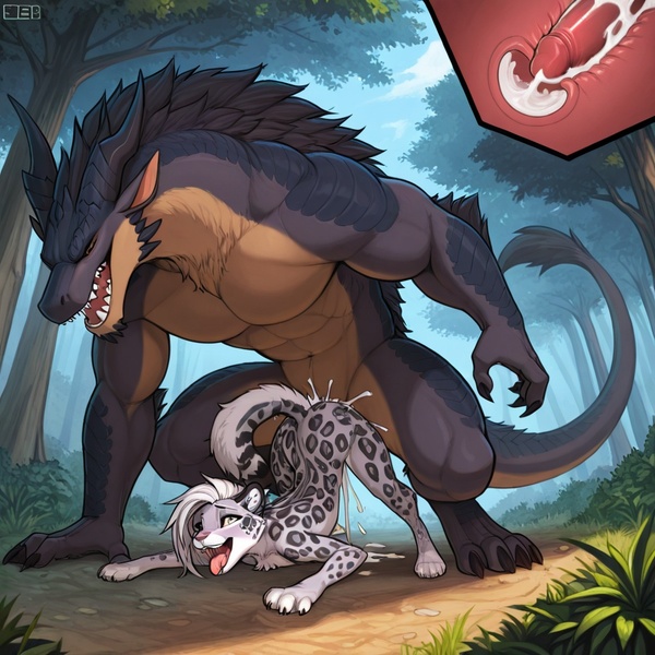 Majestic Dragon and Leopard Mating
