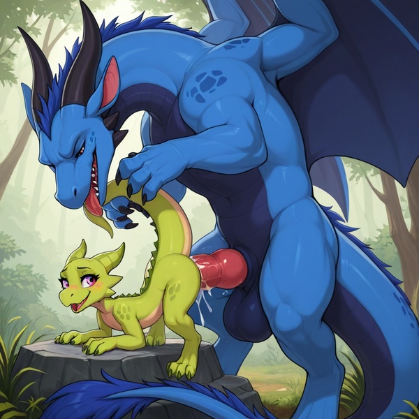 Dragon and Kobold Mating, Extreme Size Difference
