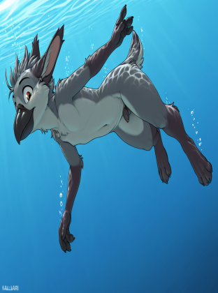 Crow in Underwater Embrace