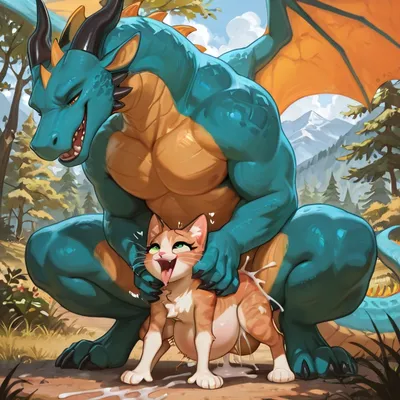 Intimate Furry Encounter in Nature