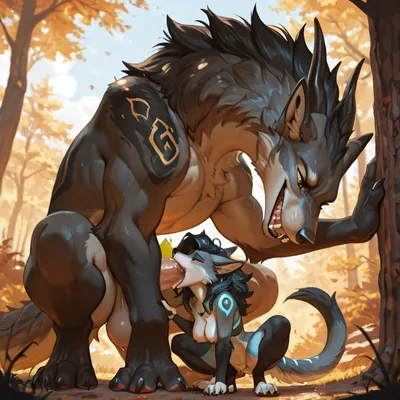 Intimate Dragon and Wolf Mating