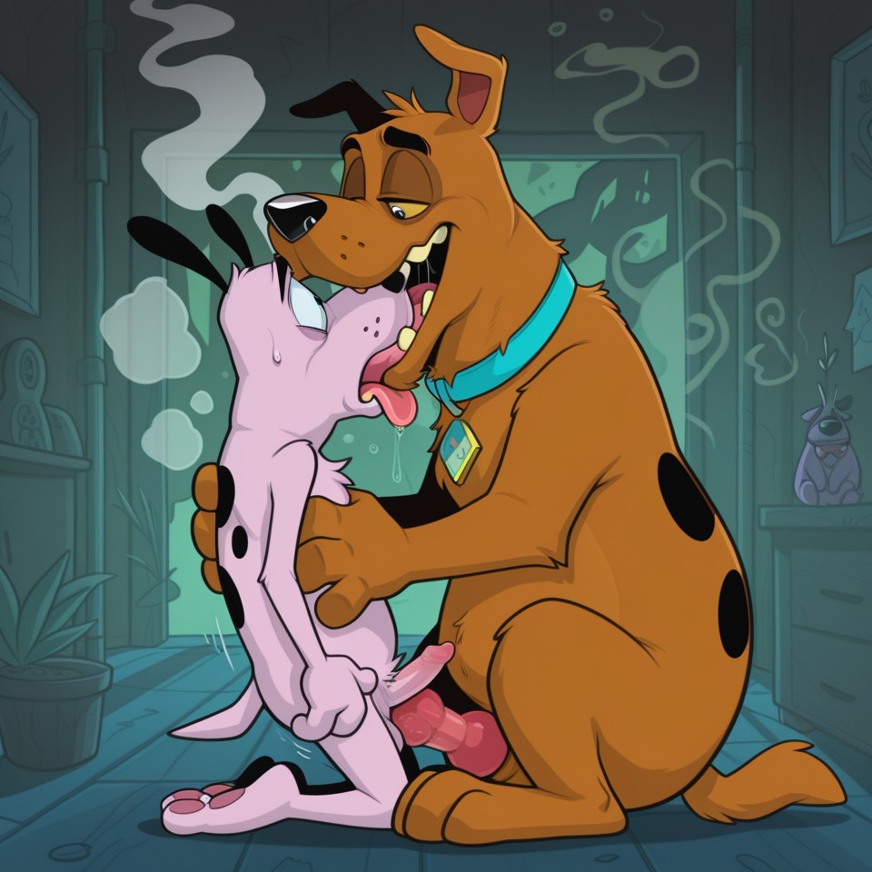 Courage the Cowardly Dog Smoking Marijuana