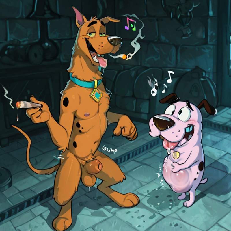 Courage the Cowardly Dog in Wild Furry Orgy