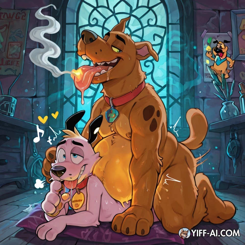 Courage the Cowardly Dog Mating with Scooby-Doo
