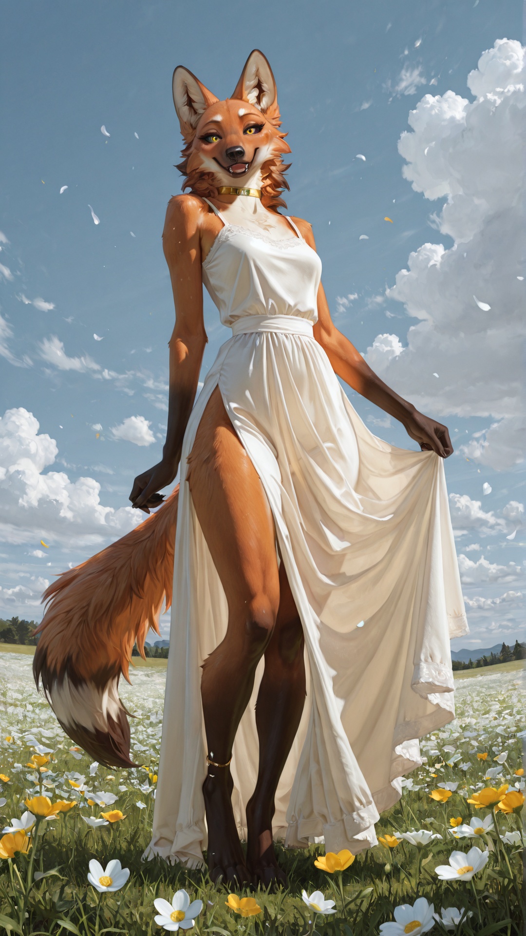 Maned Wolf Woman in Ukrainian Dress