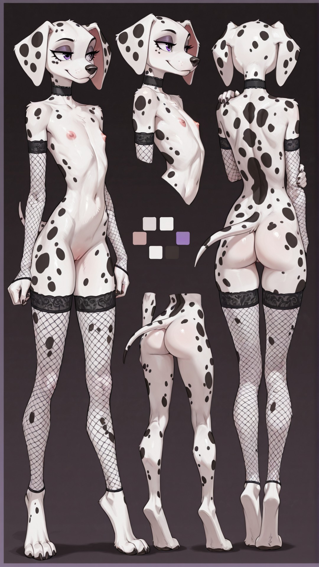 Dalmatian Wolf Reference Sheet