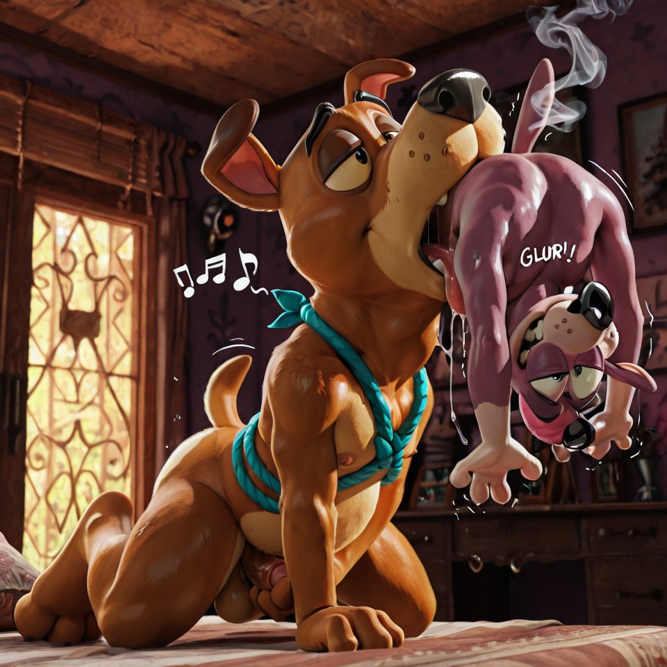 Courage the Cowardly Dog in Swallowing Scene
