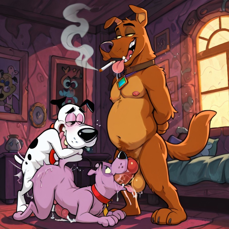 Anthro Dog-Fox-Wolf-Otter in Seductive Pose