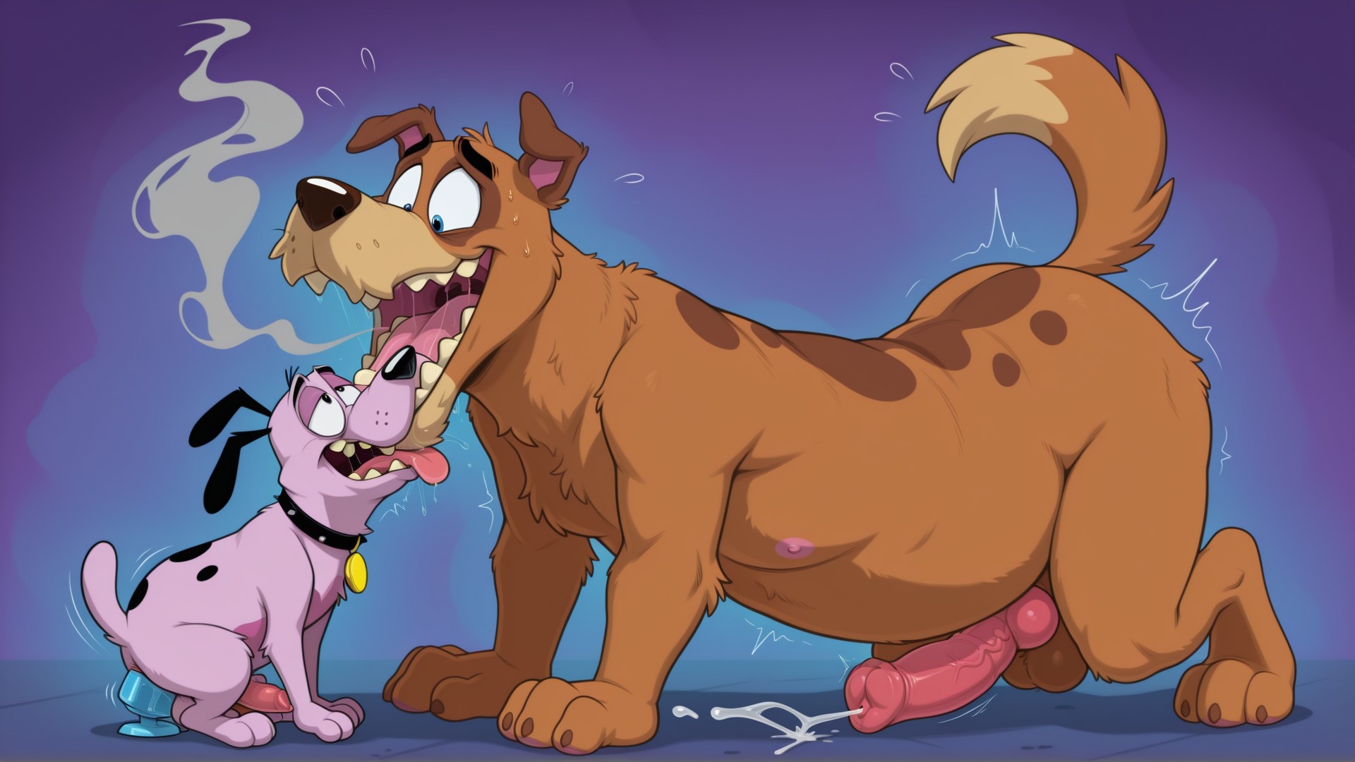 Courage the Cowardly Dog and Stoner Friend Smoking Weed