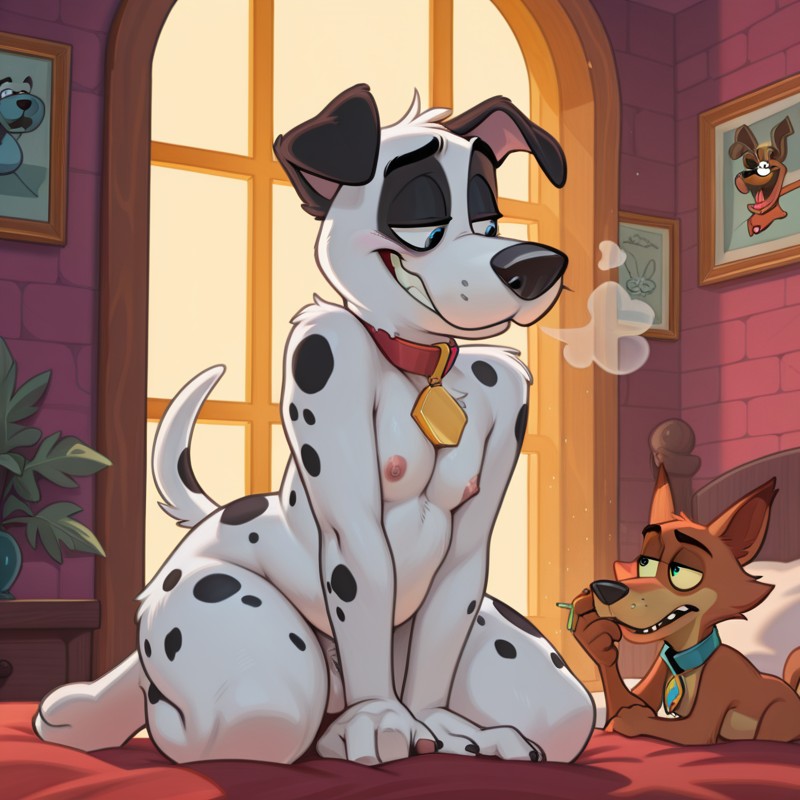 Cowardly Dog in Stoner's Bliss