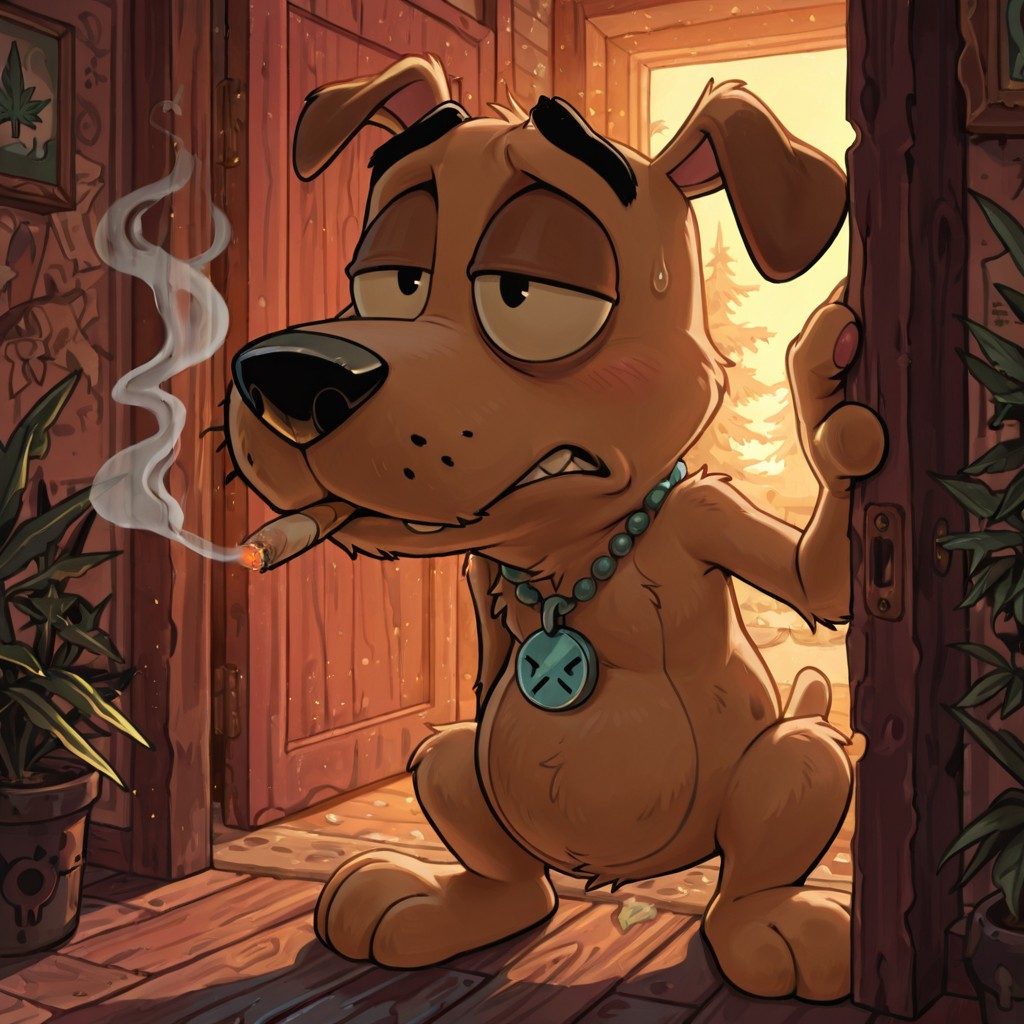Courage the Cowardly Dog as Stoner Canine