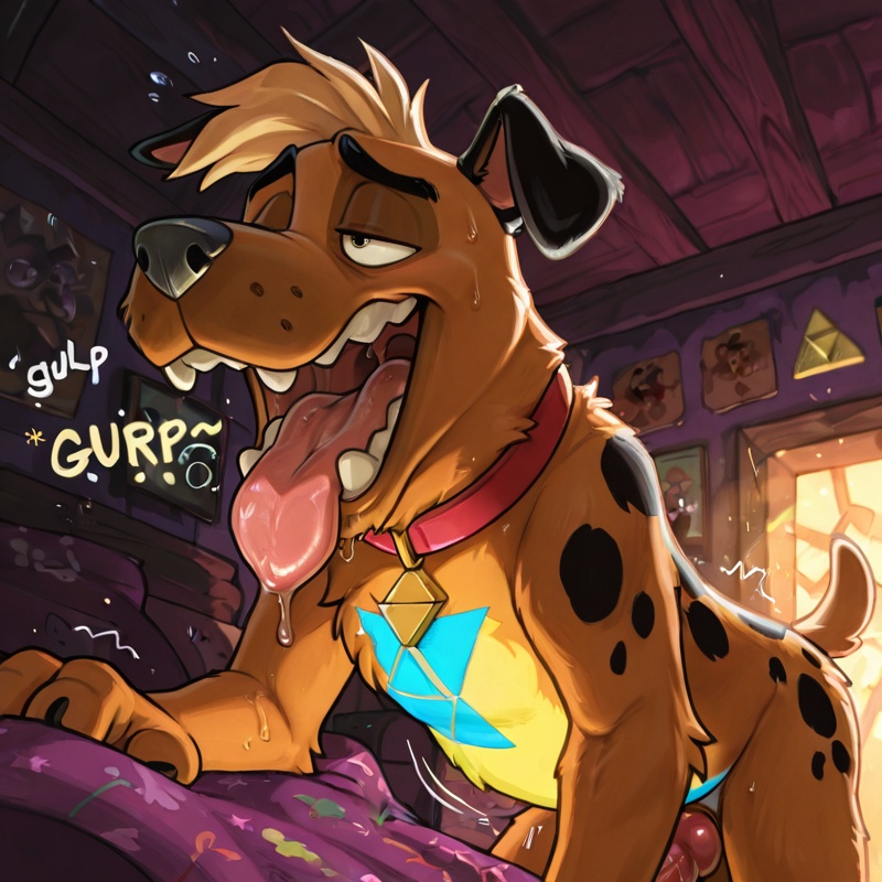 Courage the Cowardly Dog in Seductive Mood