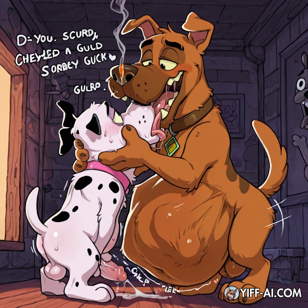 Courage the Cowardly Dog in Sexual Vore Scene