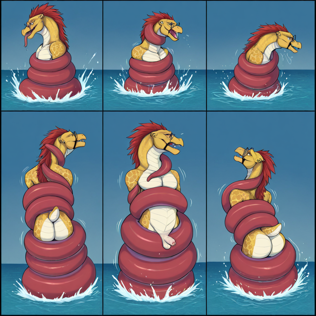 Frightened Male Kig-yar Amidst Coiling Tentacles