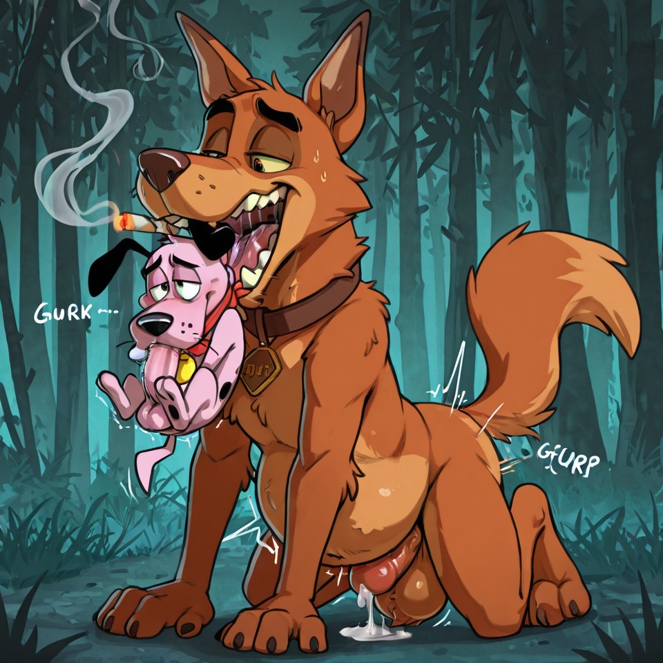 Courage the Cowardly Dog in Surreal Adventure