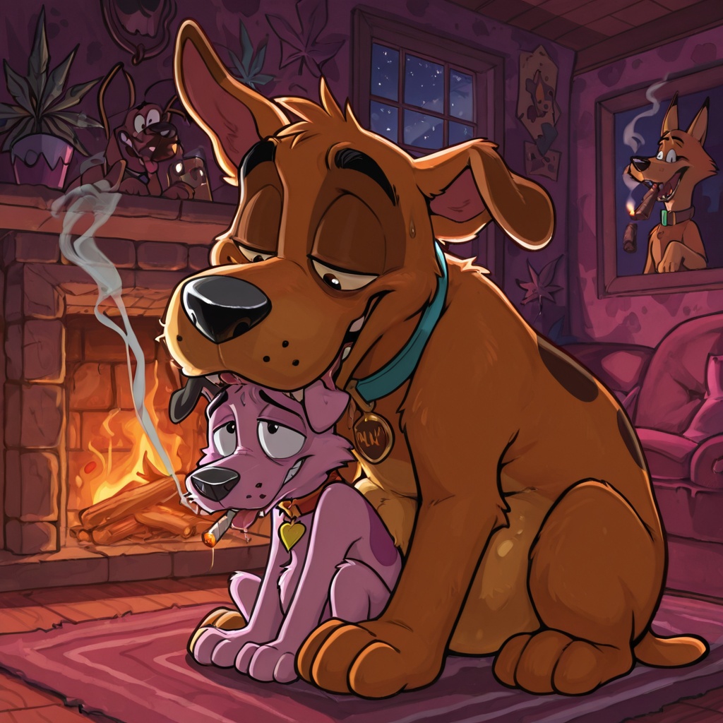 Courage the Cowardly Dog and Scooby Doo Stoner Scene