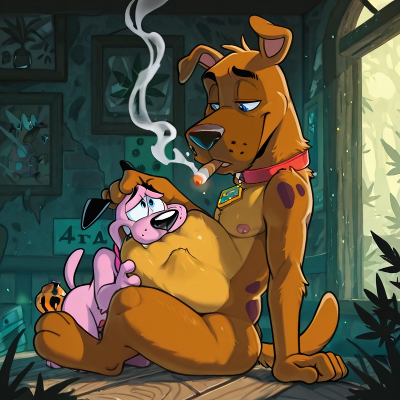 Courage the Cowardly Dog: Seductive Stoned Anthro Male