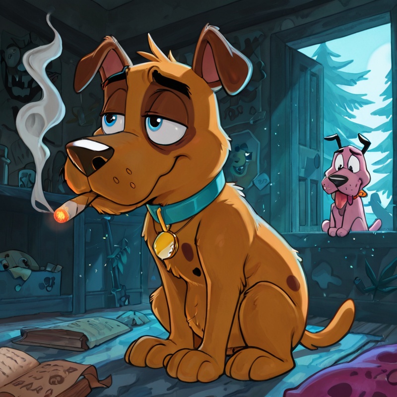 Courage the Cowardly Dog Stoned and Nude Blonde_hair