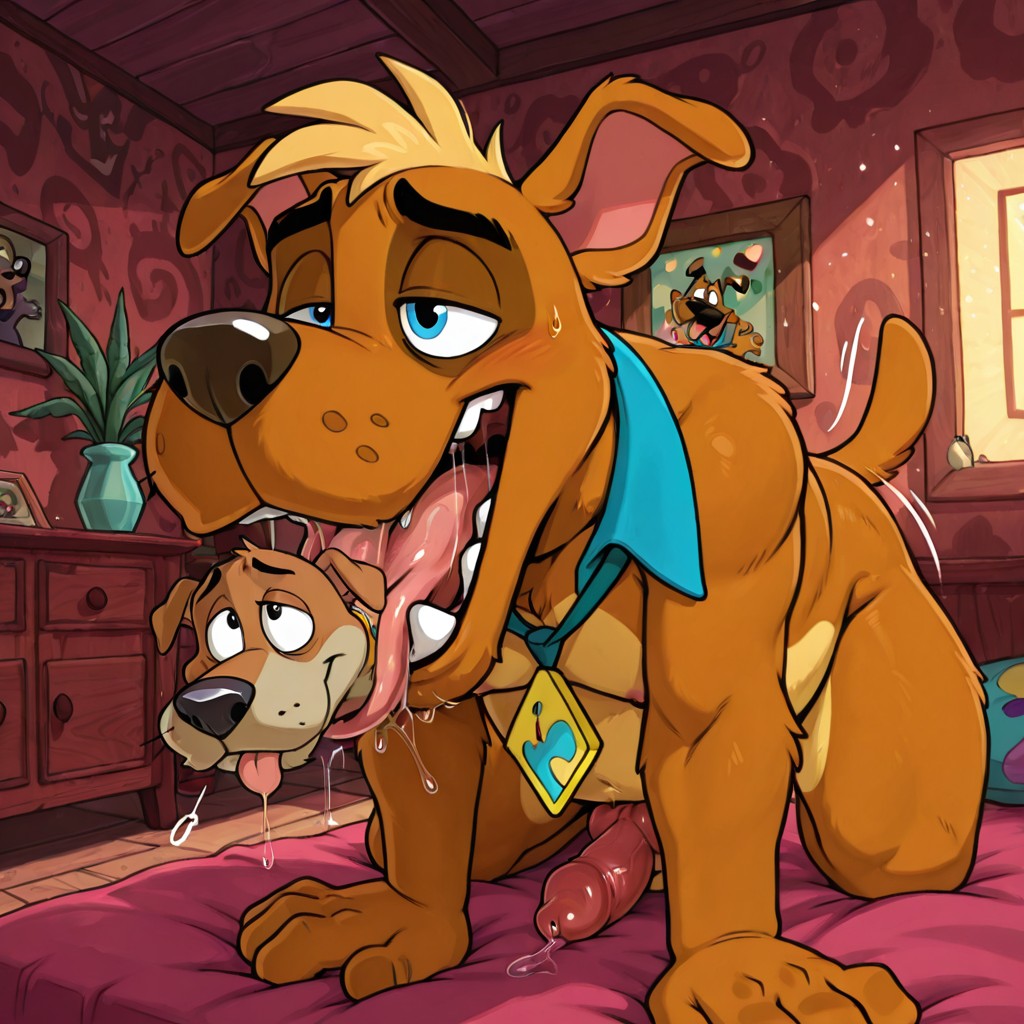 A Courage the Cowardly Dog and Scooby-Doo Anthro Portrait