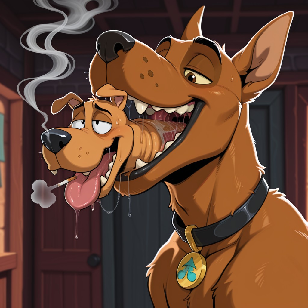 Scooby Doo Swallowing Courage The Cowardly Dog Whole