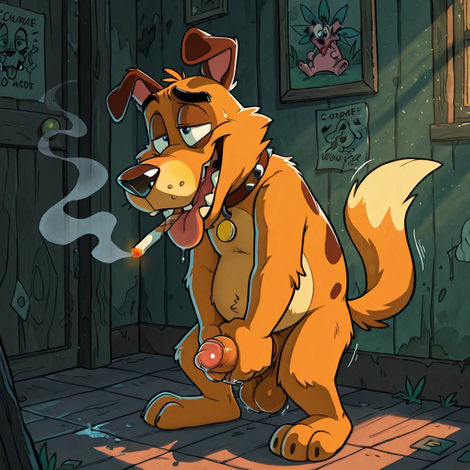 Courage the Stoned Toony Dog